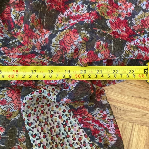 Urban Outfitters flowy Staring at Stars colorful bell sleeve tunic top - Picture 11 of 12